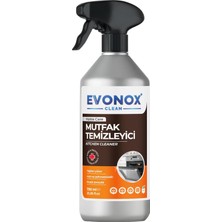 Evonox Clean Ultra Güçlü Mutfak Yüzey Temizleyici ve Yağ Sökücü - Limon Kokulu Sprey 750 ml