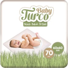 Baby Turco 60X60 cm 7li 10 Paket Bebek Bakım Örtüsü