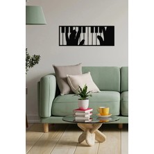 Moontime Alaçatı Duvar Dekorasyonu Mdf Pıyano Çalan Eller 15X40CM Dekor Tablo