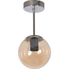 Fer Avize Mini Modern Spor Krom Renk Bal Camlı Tavan Plofonyer Hol - Mutfak - Salon Tekli Avize