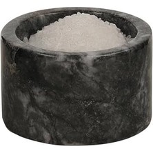 Mermer Baharatlık 6X10 cm Mermer Tuzluk Biberlik Dekoratif Baharatlık Siyah