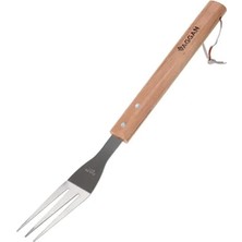 Via Gardenia Barbekü Çatal Ahşap Sap Paslanmaz Çelik 38CM