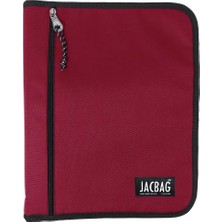 Jacbag Organizer Fermuarlı Dosya Çanta A4 (Kırmızı)