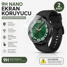 Guardon Samsung Galaxy Watch 6 Classic 47MM Akıllı Saat Çocuk Saati Ekran Koruyucu 9h Nano Kırılmaz 2 Adet