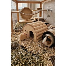 Hamster Evi Doğal Ahşap El Yapımı Hamster Yuvası