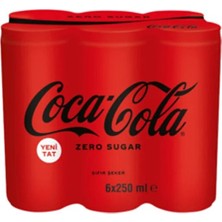 Coca-Cola Coca Cola Sekersız Kutu 6*250 ml