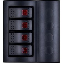 Moontime Alaçatı 4'lü Switch Panel, Işıklı ve Otomatik Sigortalı