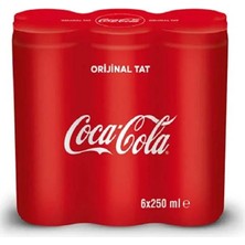 Coca-Cola Coca Cola Kutu Kola 250 ml 6'lı
