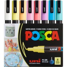Uni Poster Markörü Posca Set Pc-3m/8c Sc Soft Renk 8 Li