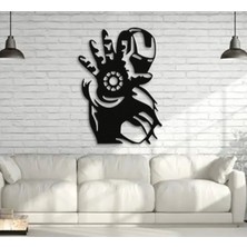 Moontime Alaçatı Iron Man Ahşap Duvar Dekoru-Çocuk Odası Duvar Süsü