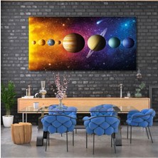 Kanvas Duvar Tablosu Güneş Sistemi ve Gezegenler 120 x 60