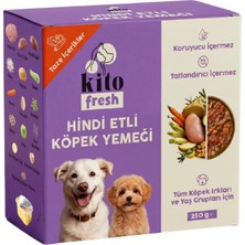 Kito Fresh Hindi Etli Köpek YEMEĞI%100 Taze Içerikli Mama 250 gr