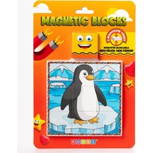 Küpss Manyetik Blok Çift Taraflı 9 Parçalı Mıknatıslı Penguen - Köpek Balığı Puzzle - 2 G�