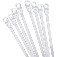 Vida Delikli Kablo Bağı Plastik Kelepçe 100LÜ Paket Beyaz 3.6X150MM