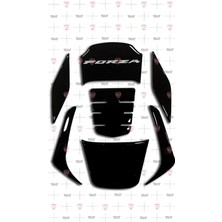 2018-2020 NSS250 Forza Tank Pad Set Beyaz-Siyah