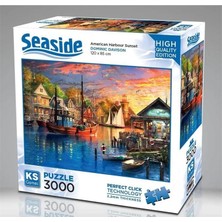 Asitan Puzzle 3000 Parça American Harbour Sunset, 85X120 Cm, 8+ Yaş