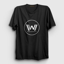 Presmono Unisex Siyah Logo Westworld T-Shirt