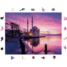 Asitan Ahşap Puzzle Yetişkin - Ortaköy'ün Işıkları - 450 Parça, 29 x 39 cm - Yapıştırıcı Folyo
