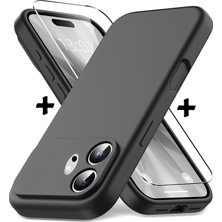 M.TK Moveteck Honor 600 Kılıf Kamera Korumalı Yumuşak Renkli Mat Silikon + 9h Ekran Koruyucu Cam 2in1 Set