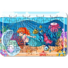 Asitan Baskı Atölyesi Sevimli Hayvanlar A4 54 Parça Ahşap Puzzle Pzl 1037