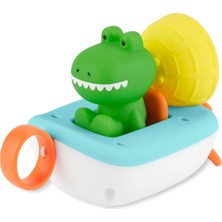 Asitan Bebek Banyo Oyuncak Croc Tekne 3 Parça Seti, Hayvanat Bahçesi
