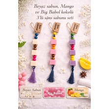 Şans Sabunu 3'lü Hediye Seti – Beyaz Sabun, Mango ve Big Babol Kokulu | El Yapımı, Askılı Sa