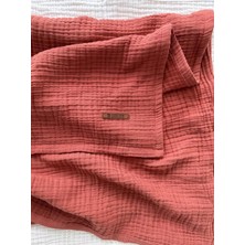 Asitan 4 Katlı Pamuklu Antialerjik Bambu Müslin Kiremit Renk Pike 100X100 cm
