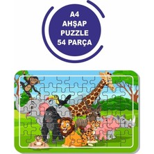 Asitan Lipyos Sevimli Hayvanlar Çocuklar Için 54 Parça Ahşap Puzzle A41218