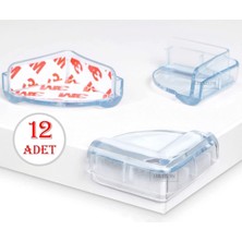 Asitan 12 Adet Masa Sehpa Köşe Koruyucu Bebek Çocuk Koruyucu Set Takım