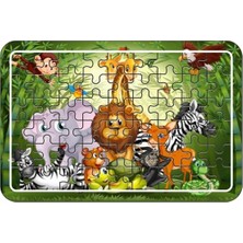 Asitan Lipyos Sevimli Hayvanlar 54 Parça Çocuklar Için Ahşap Puzzle 1023