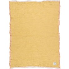 Asitan 4 Katlı Müslin Battaniye (Sarı-Şeftali)
