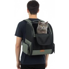 Asitan Airmove Premium Kedi Köpek Taşıma Çantası, Silinebilir, Yırtılmaz Fileli, Bükülmez Gövde,