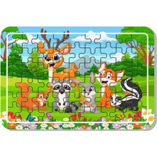 Asitan Baskı Atölyesi Sevimli Hayvanlar A4 54 Parça Ahşap Puzzle Pzl 1025