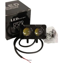 Moontime Alaçatı Motosiklet Scooter Sis Farı IP67 Beyaz-Sarı Çift Renkli Off Road 4x4 Suv Atv Tekne Far 1 Adet