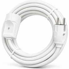 3x2.5mm Ttr Tekli Beyaz Topraklı Kauçuk Uzatma Kablosu (15 Metre)