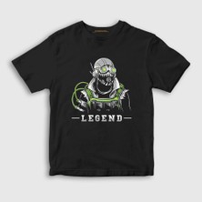 Presmono Unisex Çocuk Siyah Octane Apex Legends T-Shirt