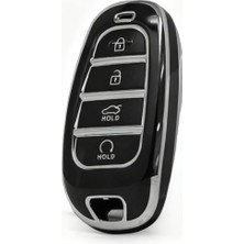 Autohan Keys Hyundai Tucson ve Santa Fe Için Nano Akıllı Anahtar Kılıfı, 2021-2022 Model, Siya