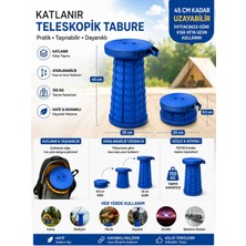 Nisibis Home Katlanır Teleskopik Tabure 150 kg Taşıma Kapasiteli 45 cm Ayarlanabilir Yükseklikli Taşınabilir Tabure