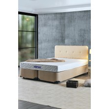 Luna Baza Başlık Yatak Takımı - 150x200 cm Çift Kişilik Ortopedik Yatak Seti Sağlamlaştırılmış Baza