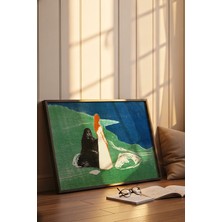 Lia Gallery Two Women On The Shore -  Edvard Munch - Çerçeveli Tablo