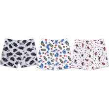 Tutku Çocuk Erkek Elastan Emprime Boxer  3 Lü Set