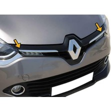 Btm Otomotiv (569)4 Krom Ön Panjur 2012-2018 Renault Clio ile Uyumlu