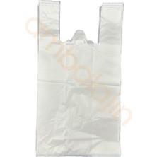 Kalın Beyaz Poşet Orta Boy Hışır Atlet Poşet Market Manav Poşeti Çöp Poşeti 1 kg