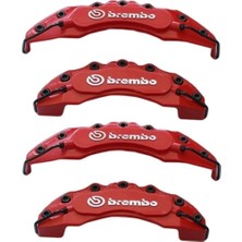 Brembo Peugeot 4007 Uyumlu Kırmızı Kaliper Kapağı, 4'lü, Yağ Hortumlu