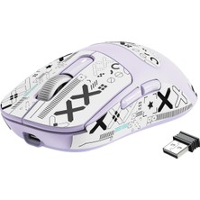 X3 Kablosuz Gaming Mouse, Ultra Hafif 49G Oyuncu Mouse, Pixart PAW3395 SENSÖR-26000DPI, Programlana