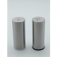 Çelik Tuzluk-Biberlik 2'li Set, 7 Cm, Metalik