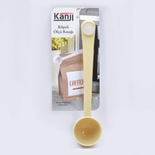 Kanji Klipsli Çay Kahve Ölçü Kaşığı - Krem