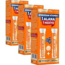 Asitan Effervescent Vitamin C-D-Zinc – 1000 Mg C Vitamini, 400 Iu D3 ve 10 Mg Çinko Içeren Portakal Ar