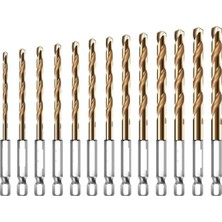 Hss Matkap Ucu 1/4 Hex 13 Parça Titanyum Kaplama 1.5-6.5mm, 7430000722460