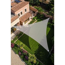 Yarasa Model Jüt Üçgen Gölgelik Tente - 4m x 4m x 5.5m | 180GR/M² File Kumaş |%95 Uv Koruma |